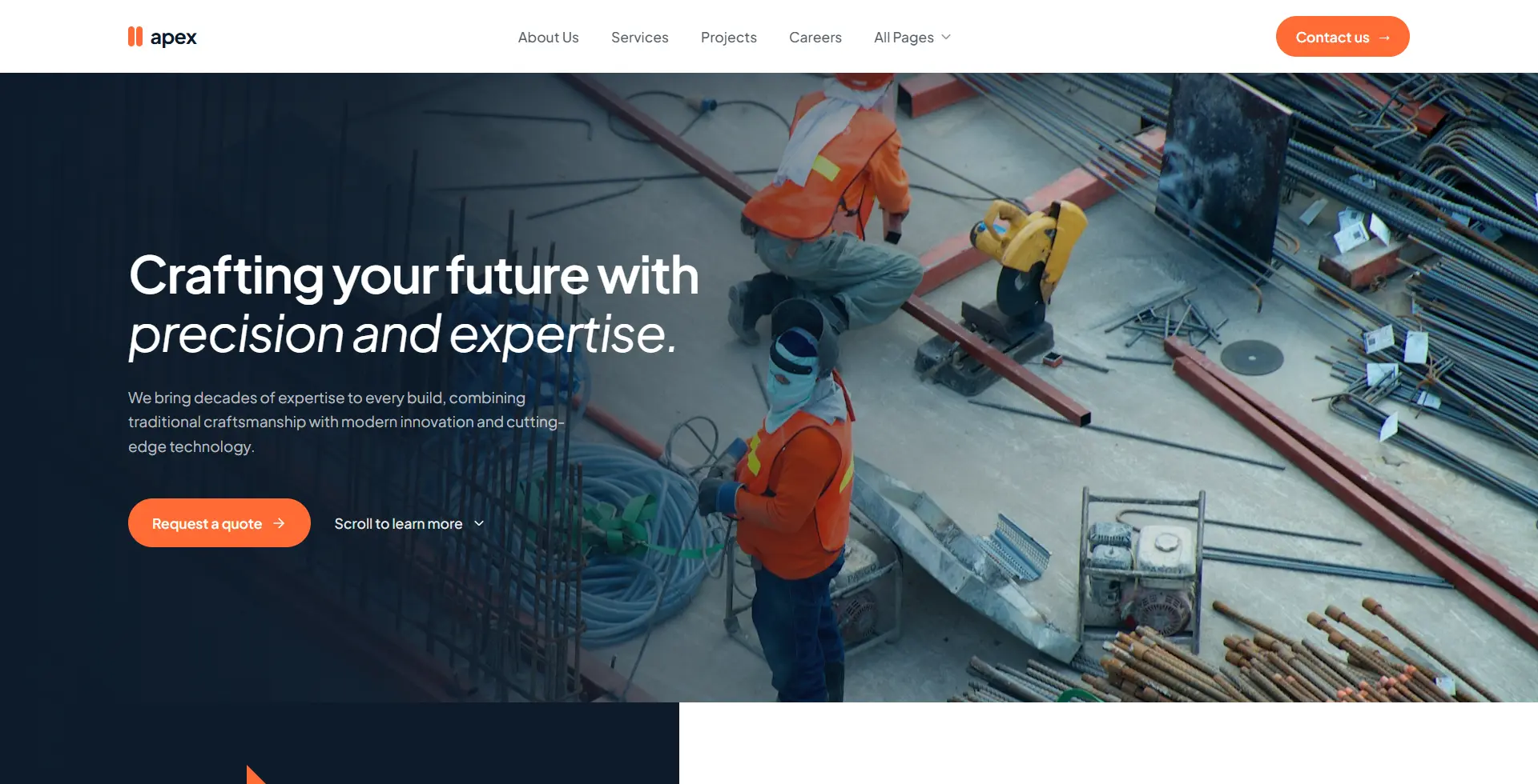 Contractor website built by Moradabad Website