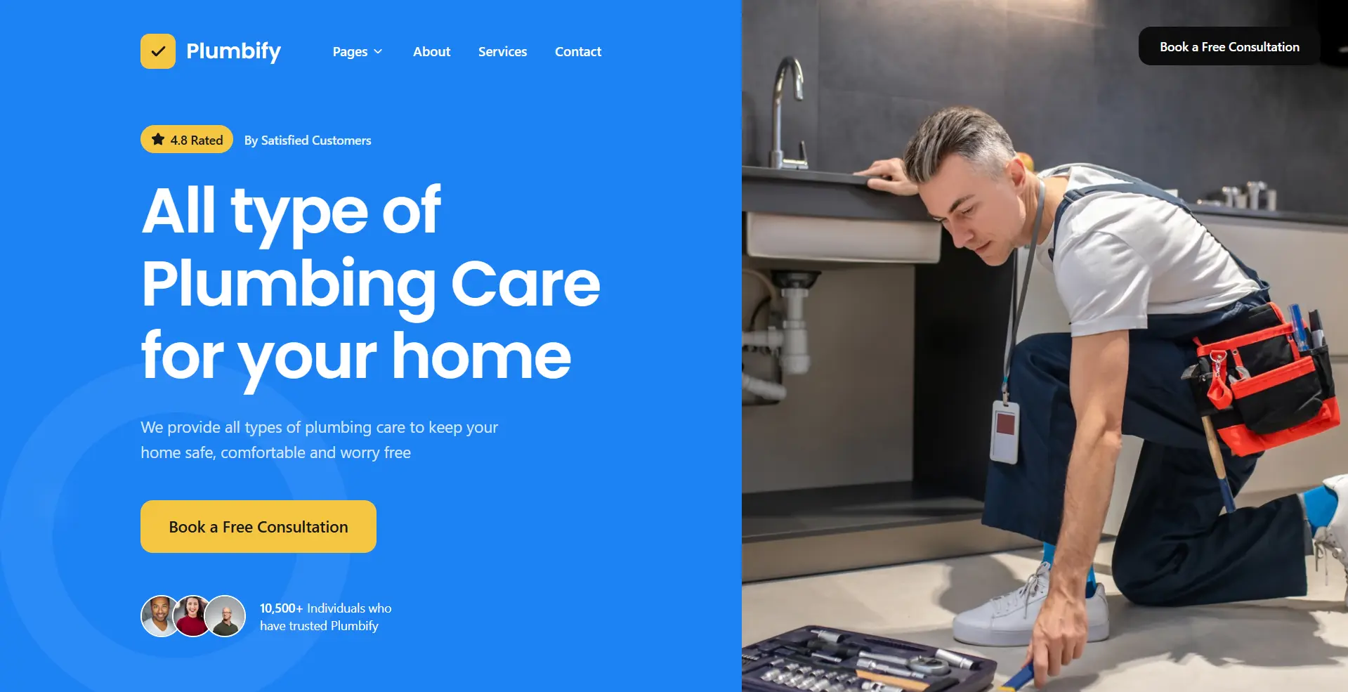 Home Services website built by Moradabad Website