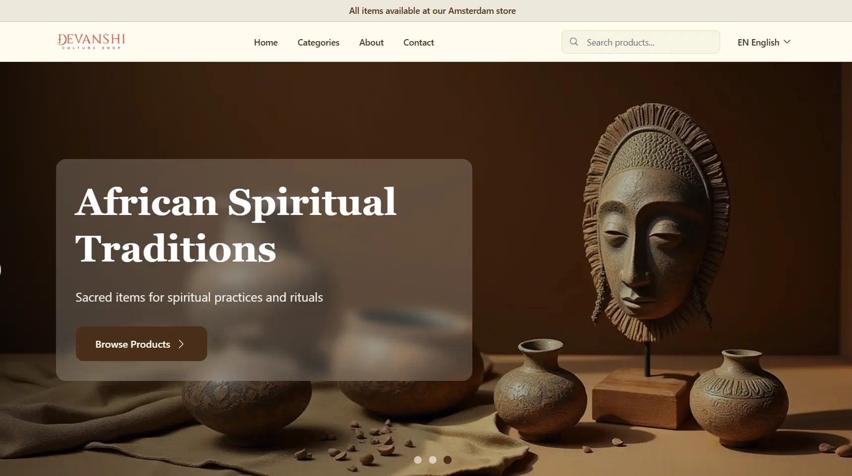 Devanshi Shop website built by Moradabad Website